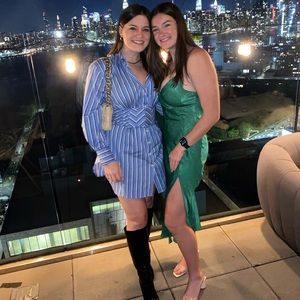 Zara blue long sleeve dress